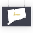 thumbnail image 2 of Connecticut, Home State, White on Gray (9x12 Wall Art Print, Home Decor), 2 of 3