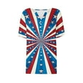 thumbnail image 5 of Xdegoge Fourth of July Clothes,Short Sleeve Blouses Casual,Plus Size Tops for Women Clearance Under 10 Dollars, T Shirts Graphic Tees,Saved Items for Later,Playeras De Mujer ,Multicolor S, 5 of 5