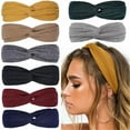thumbnail image 2 of Duoif Headbands for Women 8 Pack Headbands for Women Knotted Boho Stretchy Hair for Girls Criss Turban Plain Headwrap Yoga Workout Vintage Hair Bangs Hair Clip Hair Accessories for Women N, 2 of 6