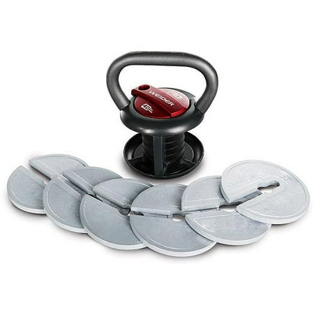 Weider PowerBell 40 Lb. Adjustable Kettlebell with Ergonomic Grip