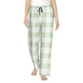 thumbnail image 2 of Lsque Pistachio Green Checkboard Print Women's Pajama Pants, Lounge Pant - Comfortable Home Wear,Elastic Waistband, Stylish Design-X-Large, 2 of 9