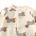 thumbnail image 4 of KPOPLK Baby Organic Cotton Pajamas Infant Girls Button Down Preemie Newborn One Piece Outfit Long Sleeve Footed Sleepwear Size 2-3 Years,Dark Blue, 4 of 4