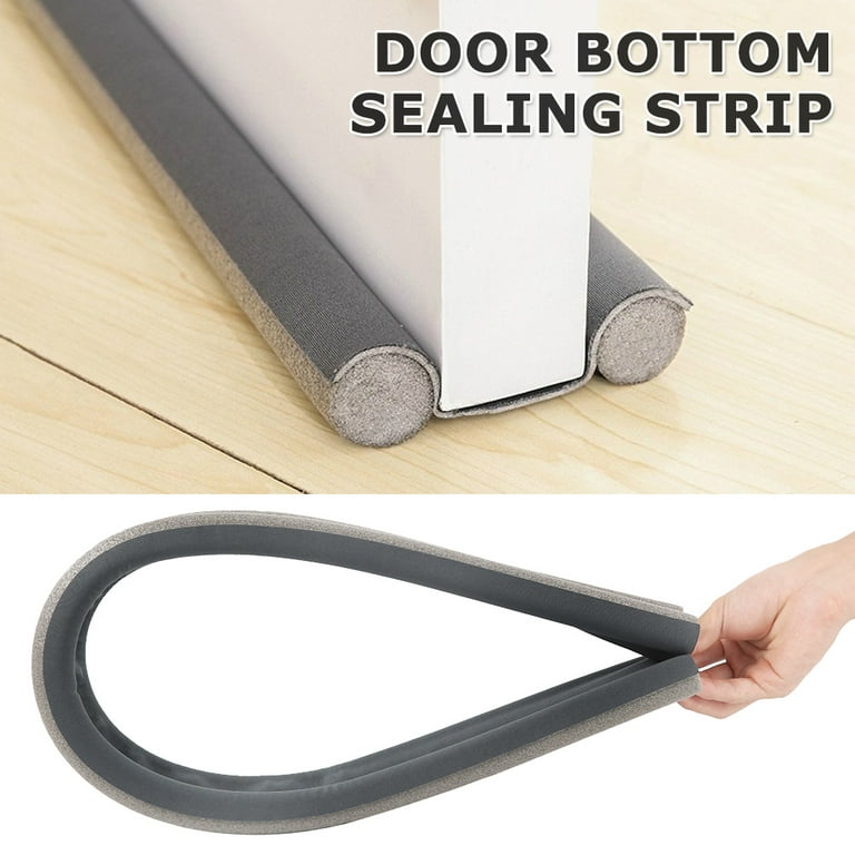 Twin Door Draft Stopper, Under Door Bottom Seal Strip Noise