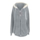 thumbnail image 4 of Chaquetas para mujer Abrigo con capucha Tallas grandes Invierno Cálido Chaqueta suelta de felpa con cremallera Odeerbi ODB-3, 4 of 5