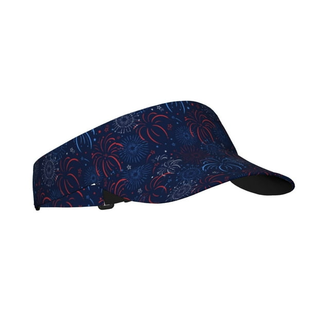 Fotbe Firework Visera Deportiva con Diseño, Gorra Abierta Ajustable de Algodón para Mujer y Hombre