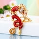 thumbnail image 4 of LLavero de coche con incrustaciones de diamantes, dragón del zodiaco, metal, pareja, bolso, colgante, llavero, anillo, regalo de reunión anual, 4 of 6