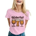 thumbnail image 1 of T-shirt Décontracté à Manches Courtes pour Femmes Imprimé Oktoberfest Col Rond pour Usage Quotidien et Tenues de Fête, 1 of 3