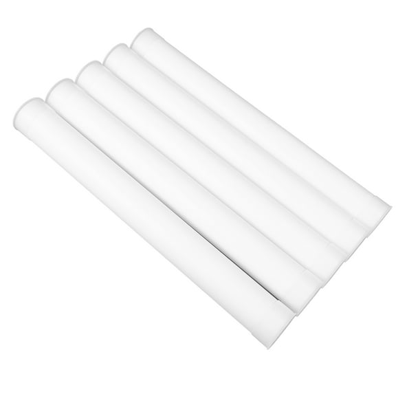 OULII Lightweight White Pe Poster Tubes for Outdoor Storage and Mailing 5Pcs