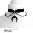 thumbnail image 6 of Choker Necklace Multi Chains Gothic Style,Short Moon Shape Hollow Out Women Necklace, 6 of 6