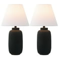 thumbnail image 3 of JONATHAN Y Elinore 24.5" Minimalist Scandinavian Resin/Iron Ginger Jar LED Table Lamp, Matte Black (Set of 2), JYL5603A-SET2, 3 of 6
