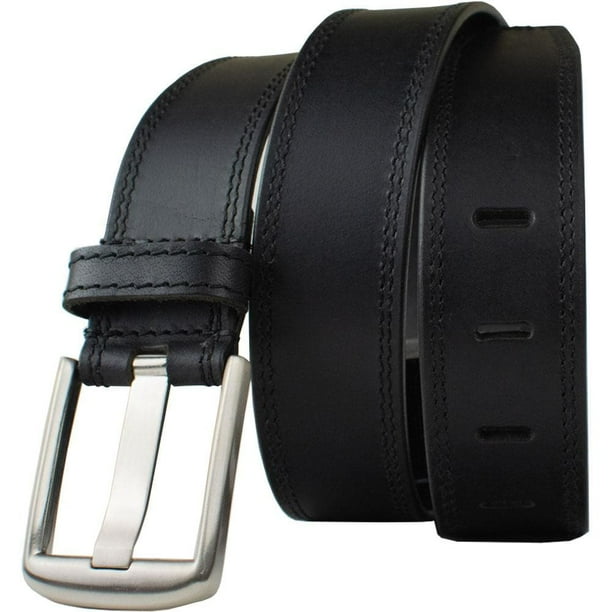 Black Wide Pin Belt Ii By Nickel Smart - Walmartcom
