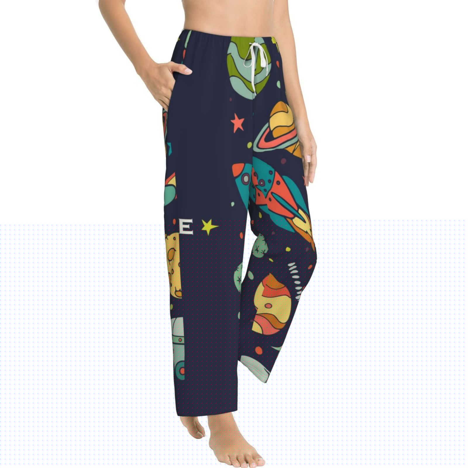 thumbnail image 2 of Bingfone Pajamas For Women,Space Pajama Pants With Pockets-X-Large, 2 of 9