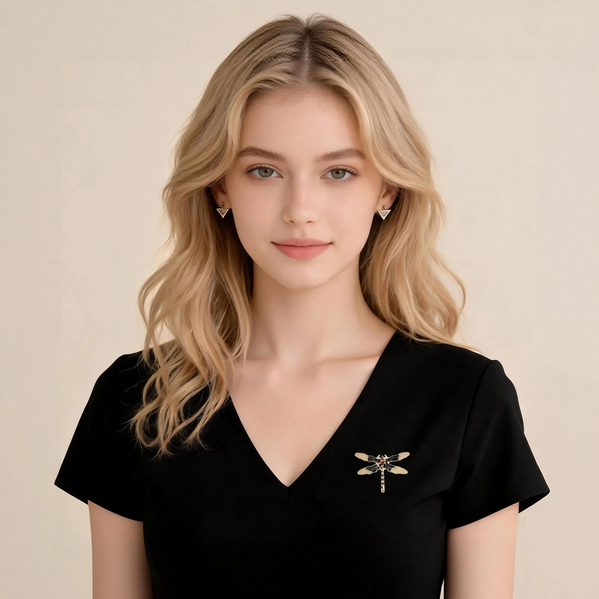 Unique Bargains Elegant Dragonfly Brooch for Coats, Jackets, Dresses, and More Coffee