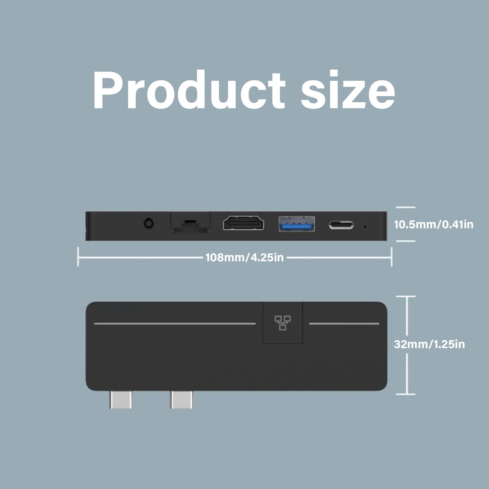 Portable Aluminum Alloy Docking Station Adapter For Pro9/8/X 4K Display Support 5Gbps Data Transfer