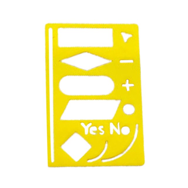 Flowchart Template, Yellow Reusable Plastic Template, Reusable Plastic Flowchart Template, Portable Tool for Note Taking Planning Project Management, by Goohae