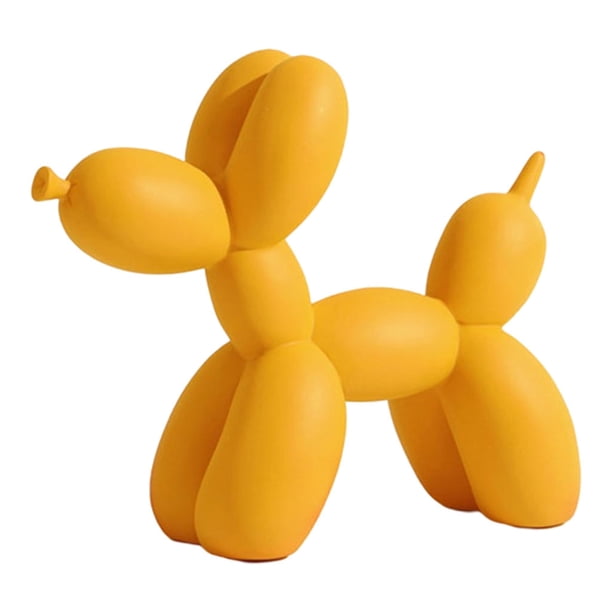 Globo Estatua de perro Adorno de Libro de estatuilla Amarillo Gloria Estatua de perros globo