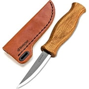 BeaverCraft Sloyd Knife C4s 3.14" Wood Carving Sloyd Knife with Leather Sheath for Whittling and Roughing for Beginners and Profi Durable High Carbon Steel - Spoon Carving Tools Thin Wood Working