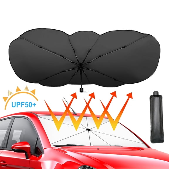 iMounTEK Car Windshield Sun Umbrella, 57x33 inches Universal Automotive Front Window Cover for Car Truck SUV