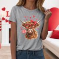 thumbnail image 2 of COMVALUE Womens Highland Cow Shirt Cute Cowgirl Tshirt Cattle Bella Graphic Tees Casual Short Sleeve Summer Tops (Grey, 3XL), 2 of 6