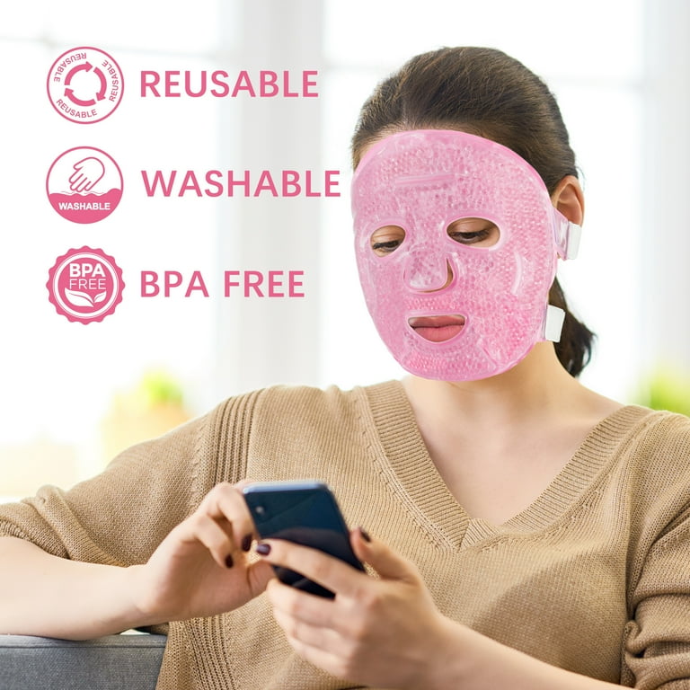 LotFancy Ice Face Mask, Gel Beads Hot Cold Therapy photo 7