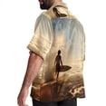 thumbnail image 3 of Surfing in Summer Men's Short Sleeve Poplin Shirt, Button Down Casual Summer Beach Printed Unisex Shirt, 3 of 6
