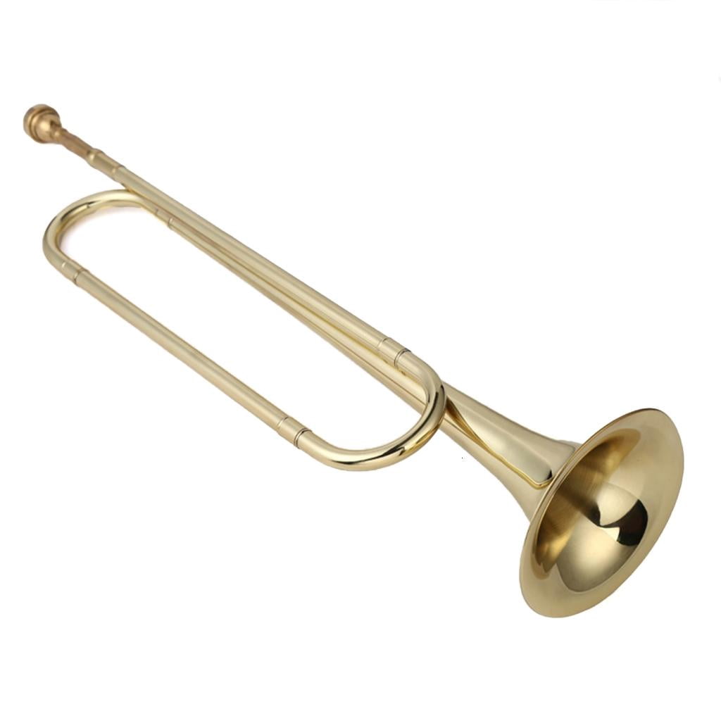 Yihuala Teenager School Band B Tone Practical Music Instrument Brass Trumpet Lightweight Bugle Trumpets