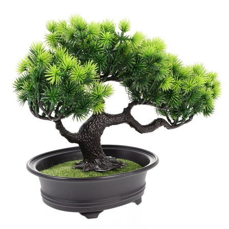 Fake Bonsai Simulation Potted Bougainvillea Pine Office Green