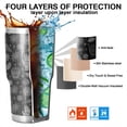 thumbnail image 7 of 30oz Black White Skull Hand Spider Pattern Tumblers Stainless Steel Tumbler with Lid and Straw,Vacuum Insulated Double Wall Travel Tumbler Cups Mug with Cleaning Brush for Coffee,Tea, 7 of 7