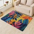 thumbnail image 2 of Tropical Leaf Rug 4x6-2x3 Rug - Tropical Leaf Rug - Monstera Palm Leaves Area Rug - Colorful Plant Rugs - Hawaiian Carpet, 2 of 7