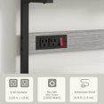 thumbnail image 3 of Distressed Grey Kitchen Baker's Rack with Power Outlet & Adjustable Shelves - Coffee Bar Station for Living Room, Dining & Entryway Storage (53.9" H), 3 of 7