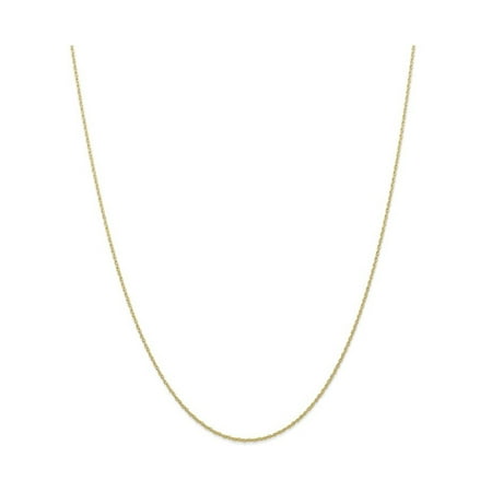 20 Inch 10k Carded Cable Rope Chain Necklace in 10 kt Yellow Gold