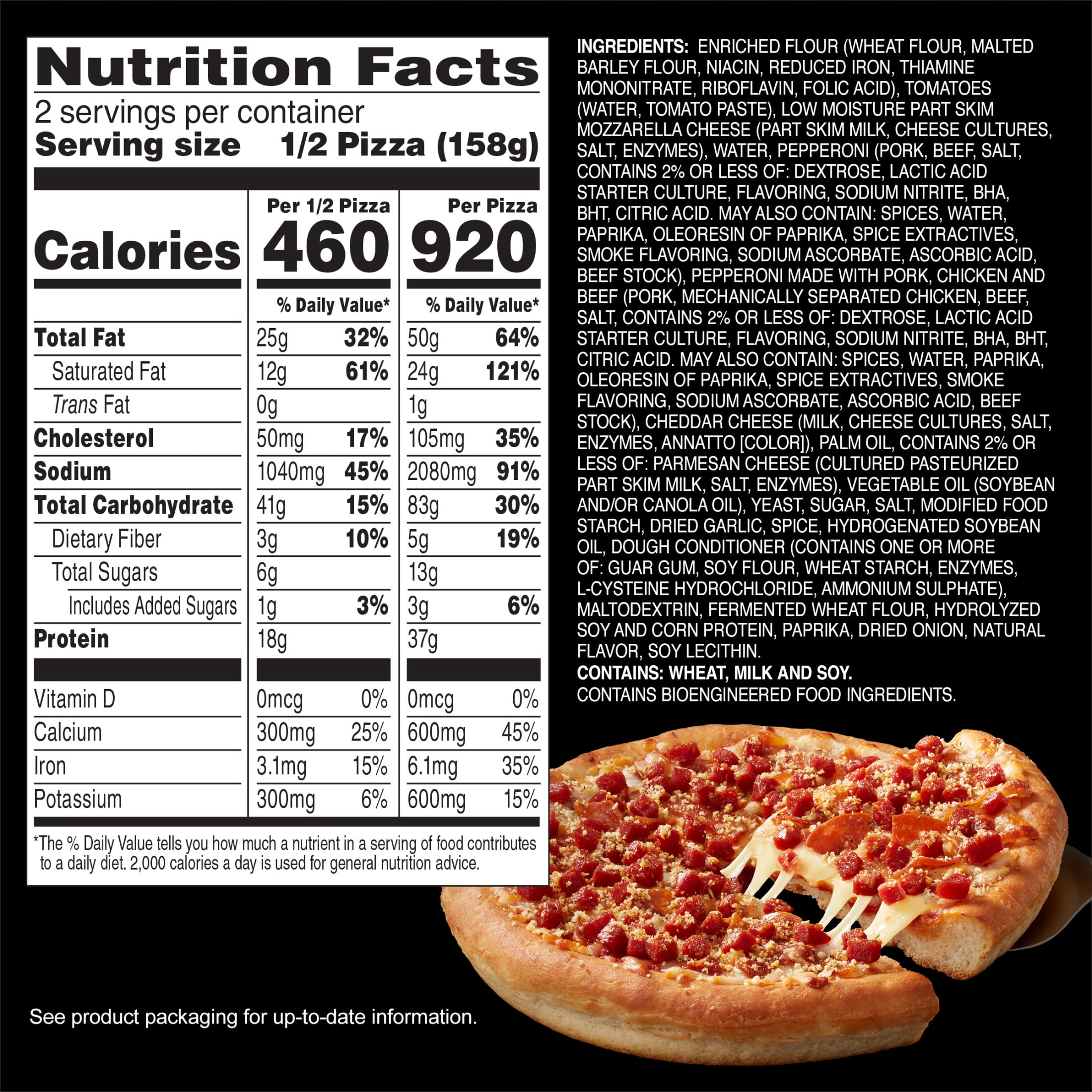 Red Baron Ultimate Pepperoni Deep Dish XL Frozen Pizza, 11.12 oz