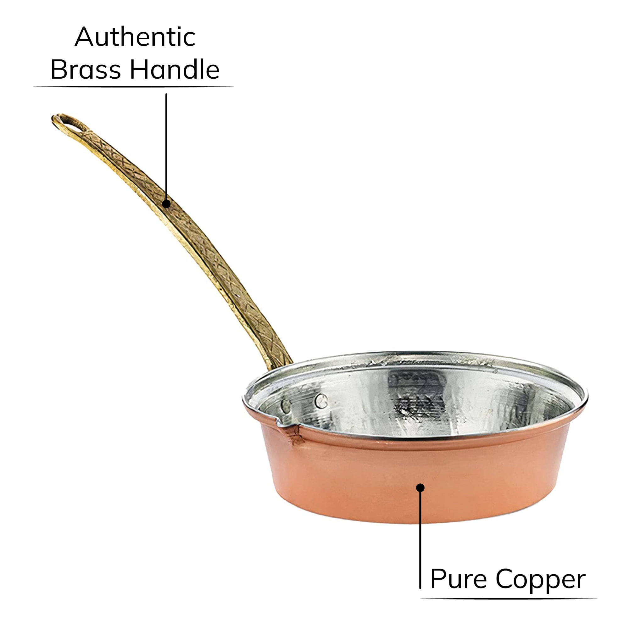Palm Restaurant Cookware Copper Base Skillet 9 Copper Base Helper Handle