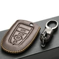 thumbnail image 4 of Vitodeco Leather Smart Key Fob Case Cover Protector Compatible with Ford (2018 - 2026 Models) - 4-Button, Brown, 4 of 5
