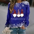 thumbnail image 2 of Christmas Sweatshirts for Women Fashion Clothing Y2K Top Lightweight Long Sleeve Shirt Santa Crewneck Sweatshirt Merry Casual Womens Blouses Blue, 2 of 4