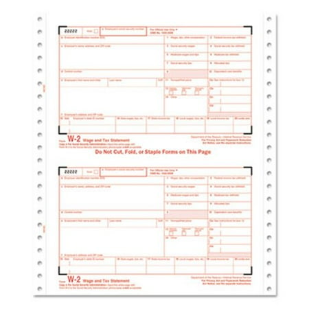 - Tops W-2 Tax Form, Six-Part Carbonless, 24 Forms (TOP2206C)
