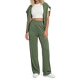 thumbnail image 4 of Fantaslook Womens Wide Leg Pants with Pockets High Waisted Casual Lounge Pants Work Office Pants, 4 of 8