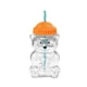 thumbnail image 2 of Vaso de cristal decorativo con forma de oso, 560 ml, vacío, con pajitas para café Naranja, 2 of 6