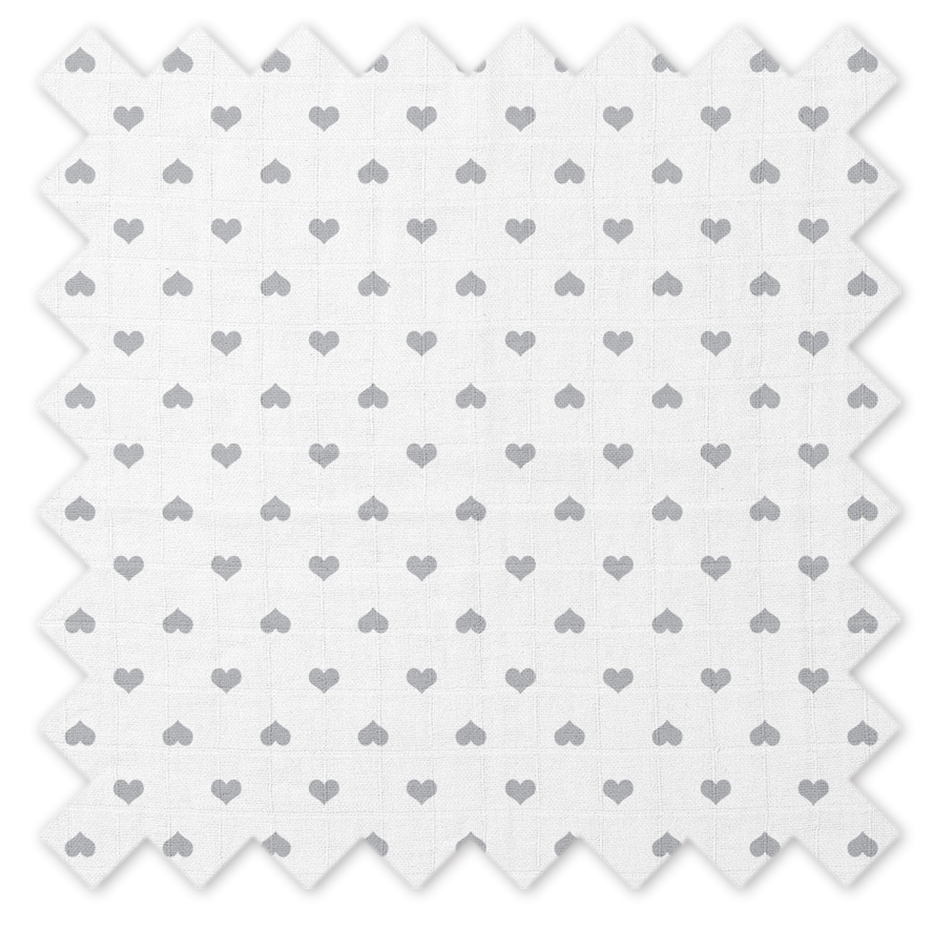 Bacati - Hearts Gray Quilted Muslin Changing Pad Cover