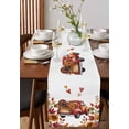 thumbnail image 4 of Fall Red Truck Table Runner 60 Inches, Thanksgiving Sunflower Turkey Maple Leaf Autumn Bed Runner Dresser Scarves Tabletop for Indoor Outdoor Parties/Ceremony/Banquet, 13" x 60", 4 of 8