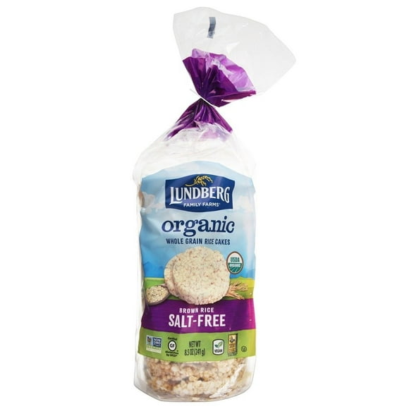 Lundberg - Organic Whole Grain Rice Cakes Brown Rice Salt-Free - 8.5 oz.