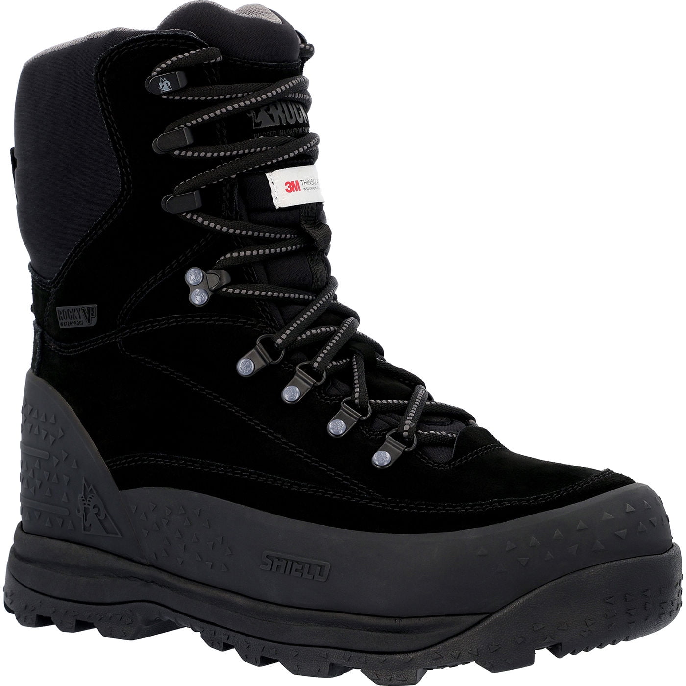 Men's Rocky Blizzard Stalker Max Waterproof 1400G Insulated Boots, 7M / Black