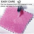 thumbnail image 4 of 10PCS Fluffy Plush Foam puzzle Mat, 11.8x11.8in Square Interlocking  Carpet Tiles, DIY Non-Slip Washable, Soft Climbing Area Rug for Home Use, 4 of 6