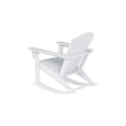 thumbnail image 6 of Afuera Living Portside Outdoor Poly Plastic Adirondack Rocking Chair in White, 6 of 7