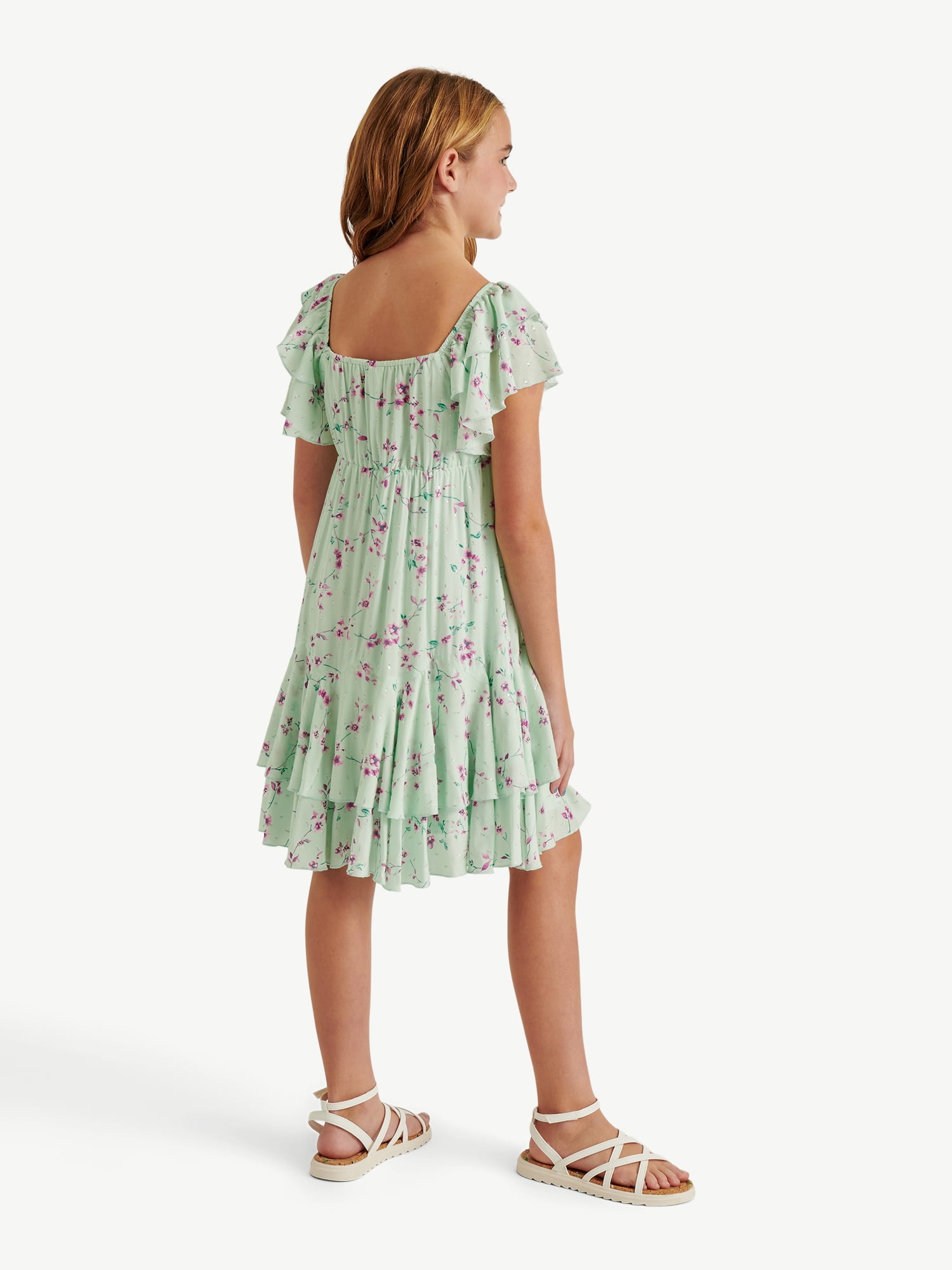 Justice Girls Flutter Sleeve Dress, Sizes XS - XLP