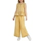 thumbnail image 5 of Top de Encaje de Manga Corta con Pantalones Acampanados, Lindo Conjunto de Dos Piezas para el Conjunto de Pantalones Cortos de Bebé, Poliéster Suave para el Sueño Y el Ocio Diario, 5 of 6