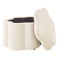 thumbnail image 6 of Flower Petal Ottoman Set, 2 Plush Velvet Storage Benches with Nesting Design and Style, 6 of 8