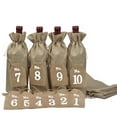 thumbnail image 3 of NICEXMAS 10pcs Rustic Burlap Table Number Wine Tags for Wedding Party Decorations and Event Planners, 3 of 4