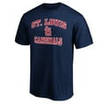 thumbnail image 2 of Men's Navy St. Louis Cardinals Heart & Soul T-Shirt, 2 of 3