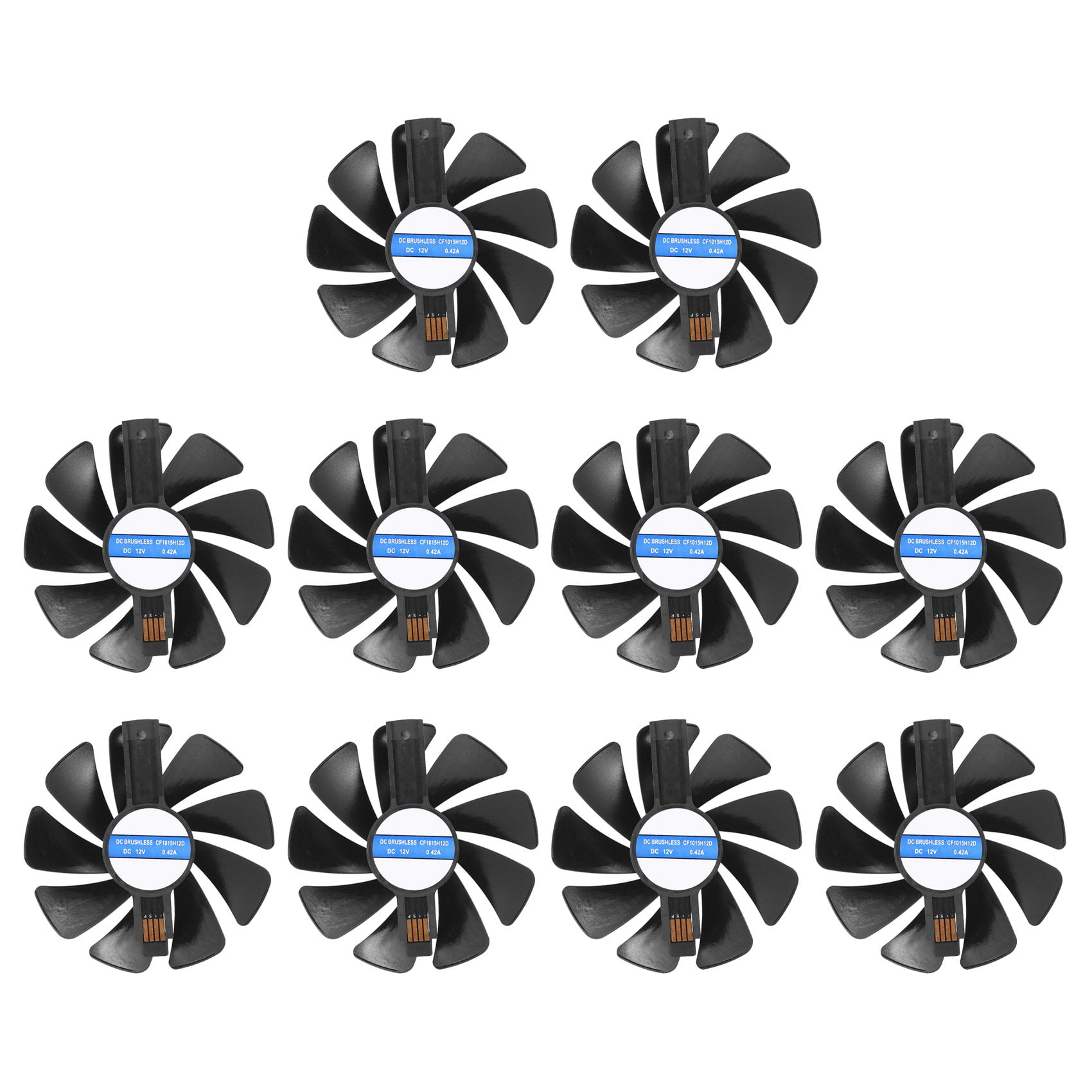 10X 95mm CF1015H12D DC12V Carte Vidéo Refroidisseur Ventilateur de Refroidissement Remplacement pour Sapphire NITRO RX480 8G RX 470 4G GDDR5 RX570